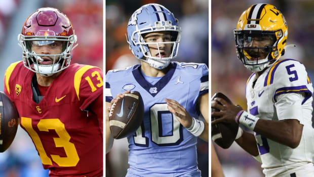 USC's Caleb Williams, UNC's Drake Maye, and LSU's Jayden Daniels